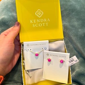 Kendra Scott Stud Earrings & Necklace